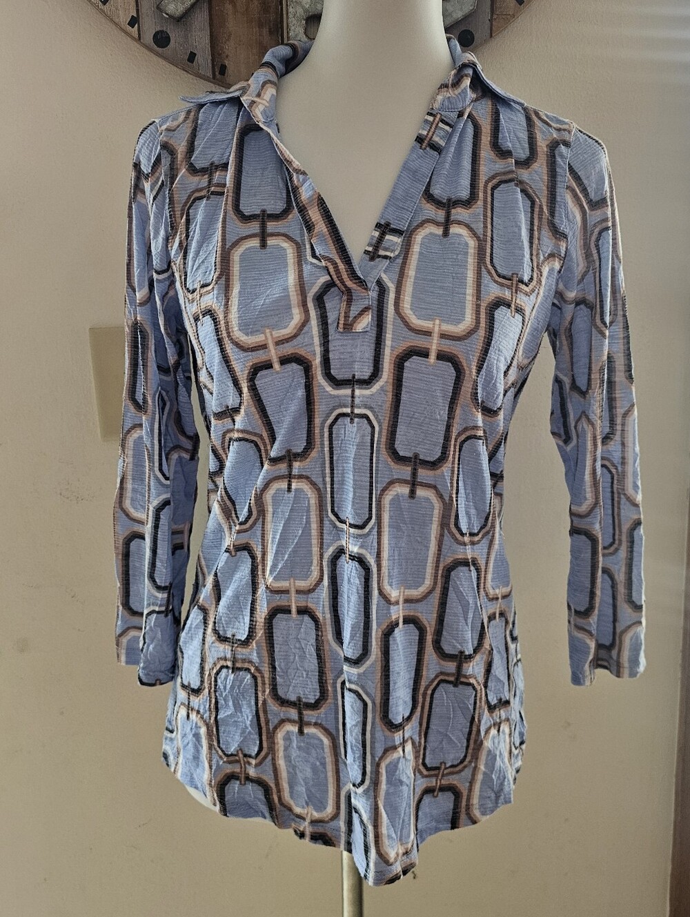 David Cline Small Peri Crushed Blouse
